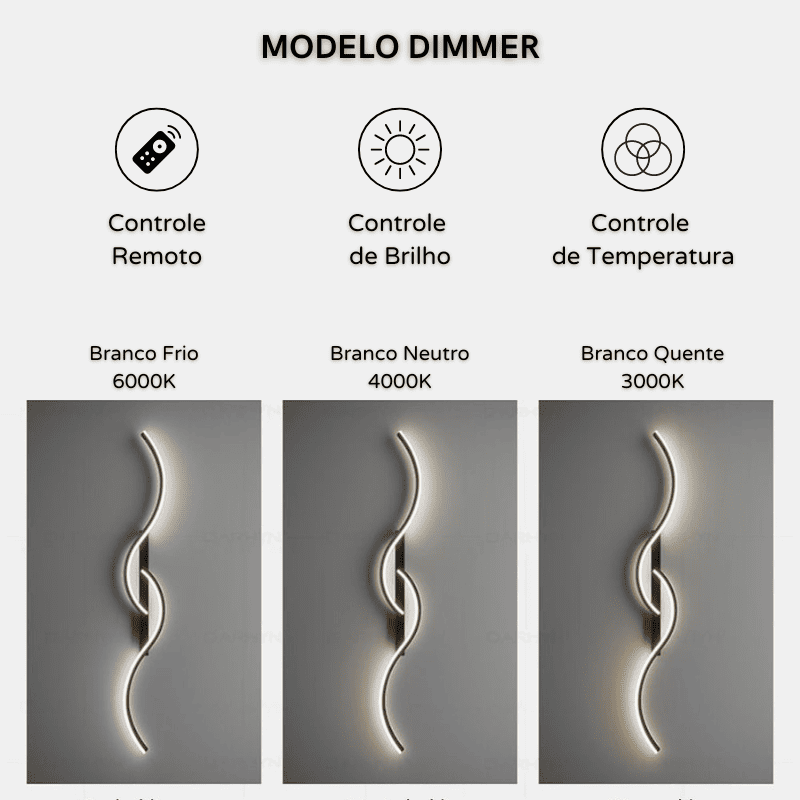 Arandela de Parede Interna LED Minimalista Moderno Homedec