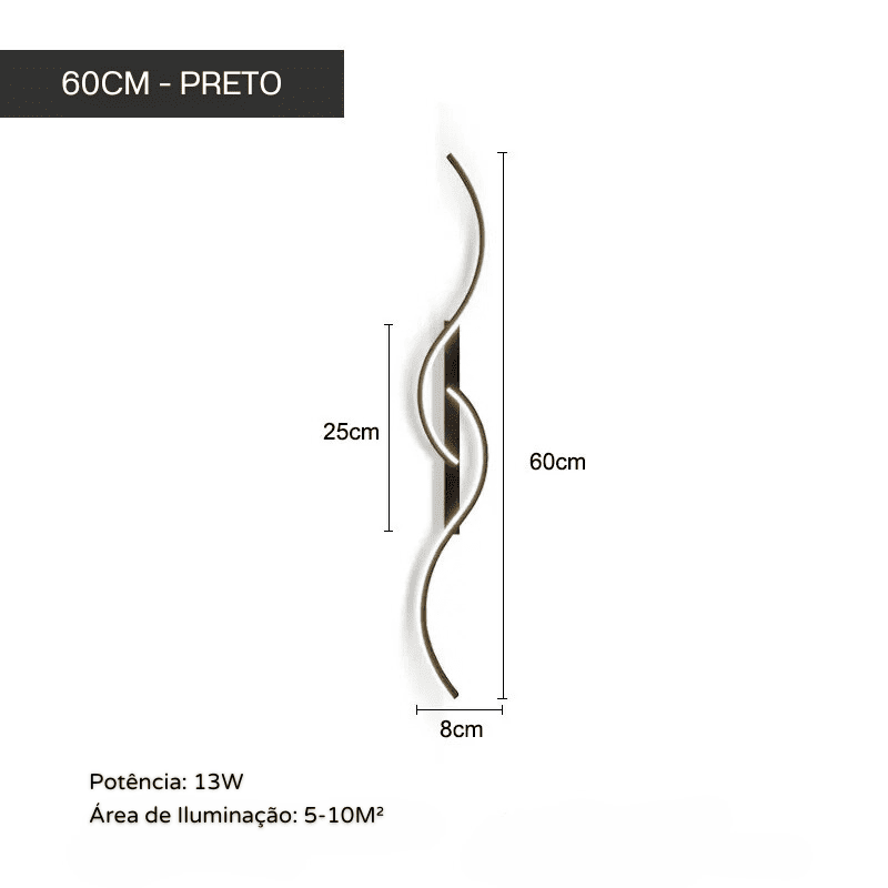 Arandela de Parede Interna LED Minimalista Moderno Homedec