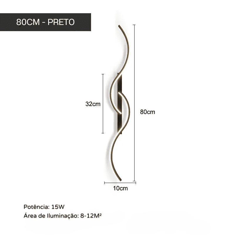 Arandela de Parede Interna LED Minimalista Moderno Homedec