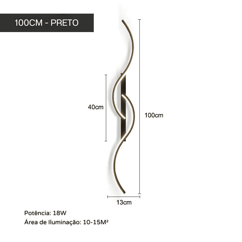 Arandela de Parede Interna LED Minimalista Moderno Homedec