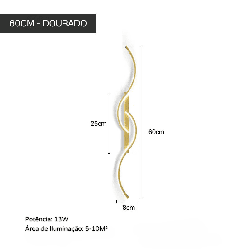 Arandela de Parede Interna LED Minimalista Moderno Homedec