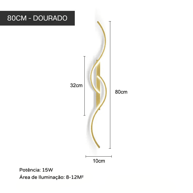 Arandela de Parede Interna LED Minimalista Moderno Homedec