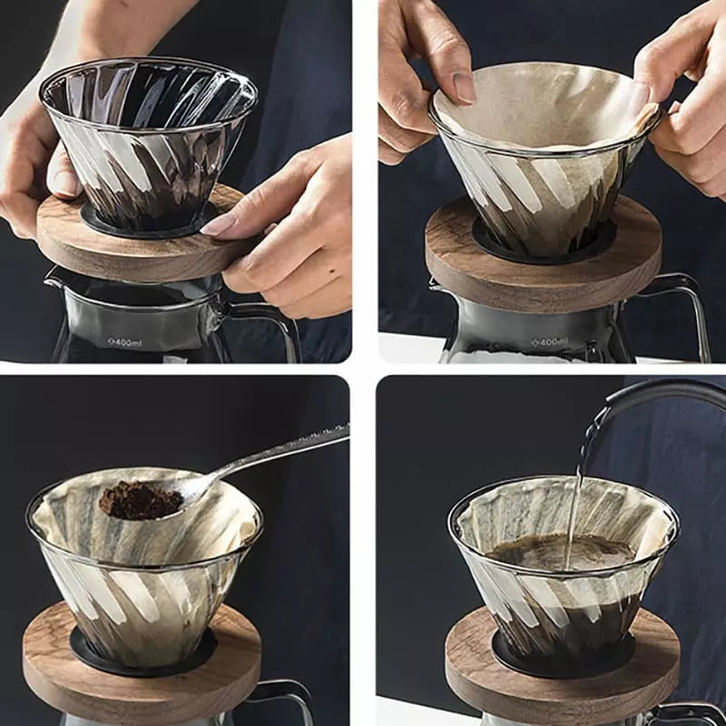 Bule de Café Vidro Borossilicato Coador de Café Hario V60 Homedec