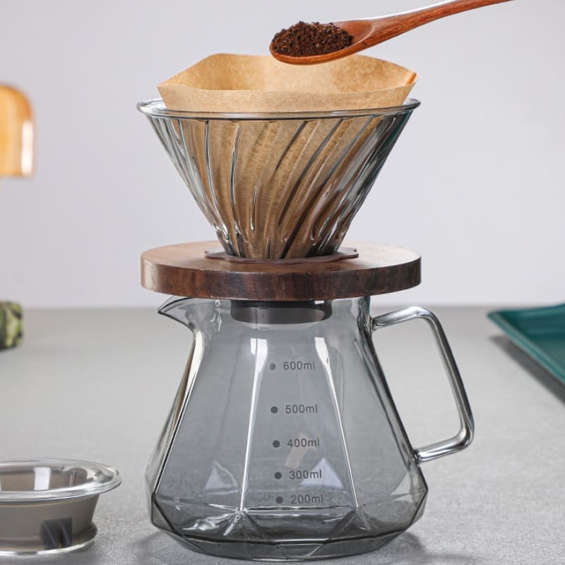 Bule de Café Vidro Borossilicato Coador de Café Hario V60 Homedec