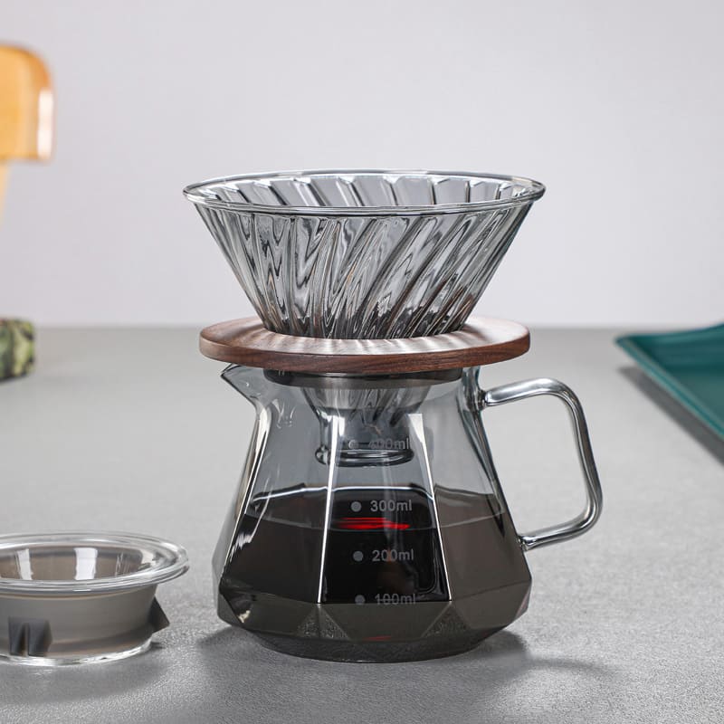 Bule de Café Vidro Borossilicato Coador de Café Hario V60 Homedec