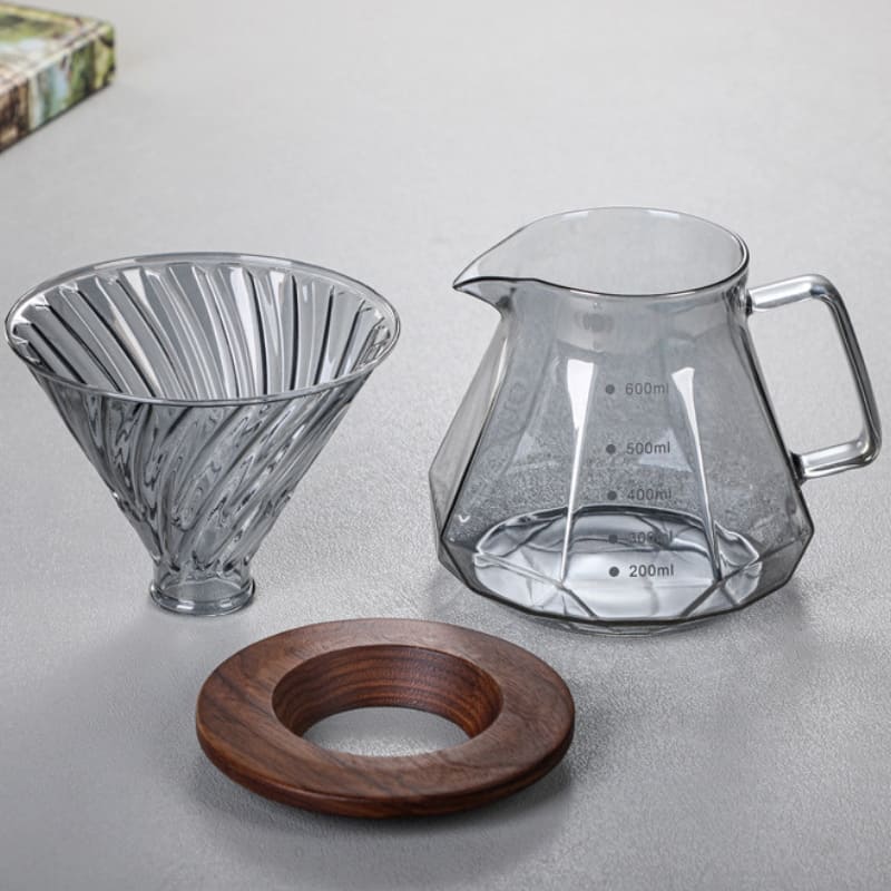 Bule de Café Vidro Borossilicato Coador de Café Hario V60 Homedec