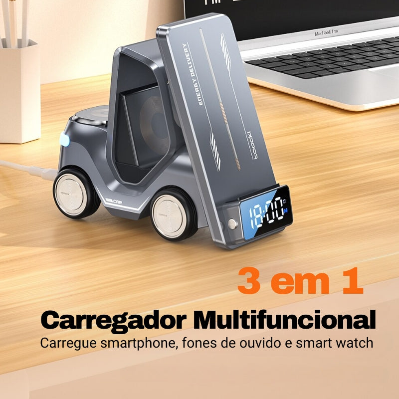 Carregador por Indução Carro Sem Fio Iphone/Samsung/Huawei Homedec