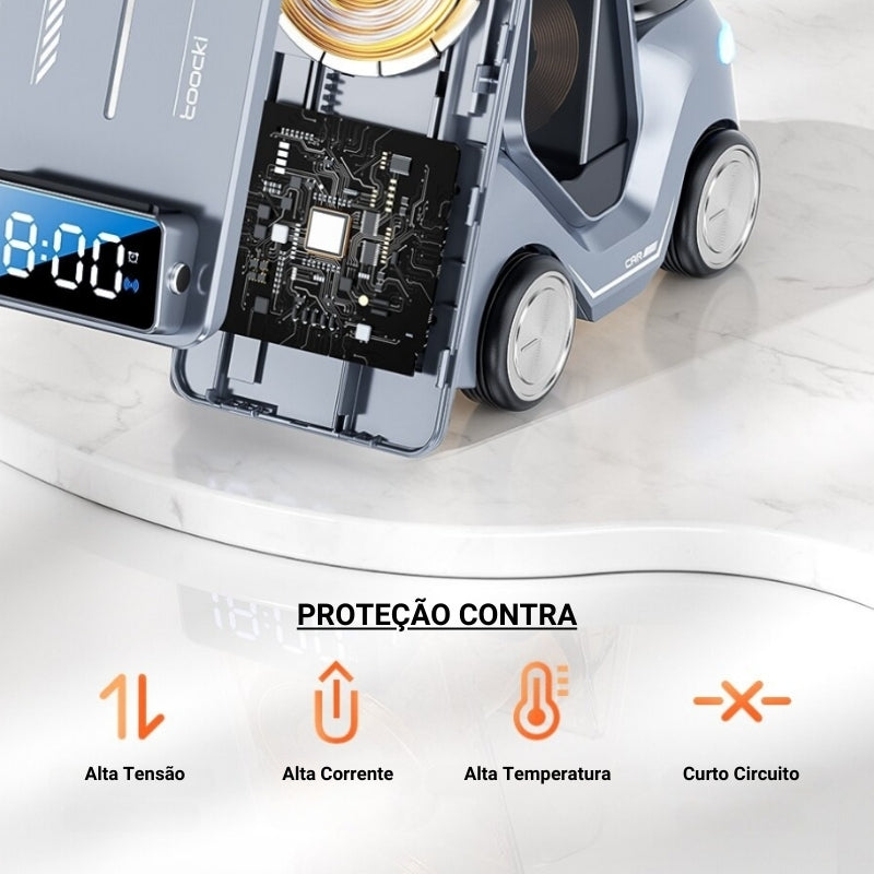 Carregador por Indução Carro Sem Fio Iphone/Samsung/Huawei Homedec