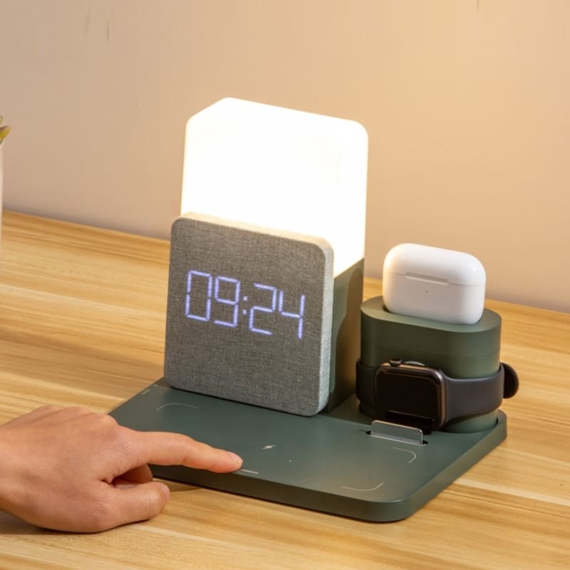 Carregador por Indução Luminária de Mesa e Despertador Homedec