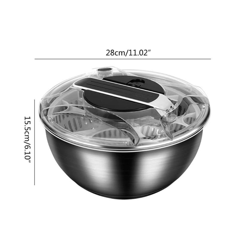 Centrifuga Secadora de Salada Bowl Inox Homedec