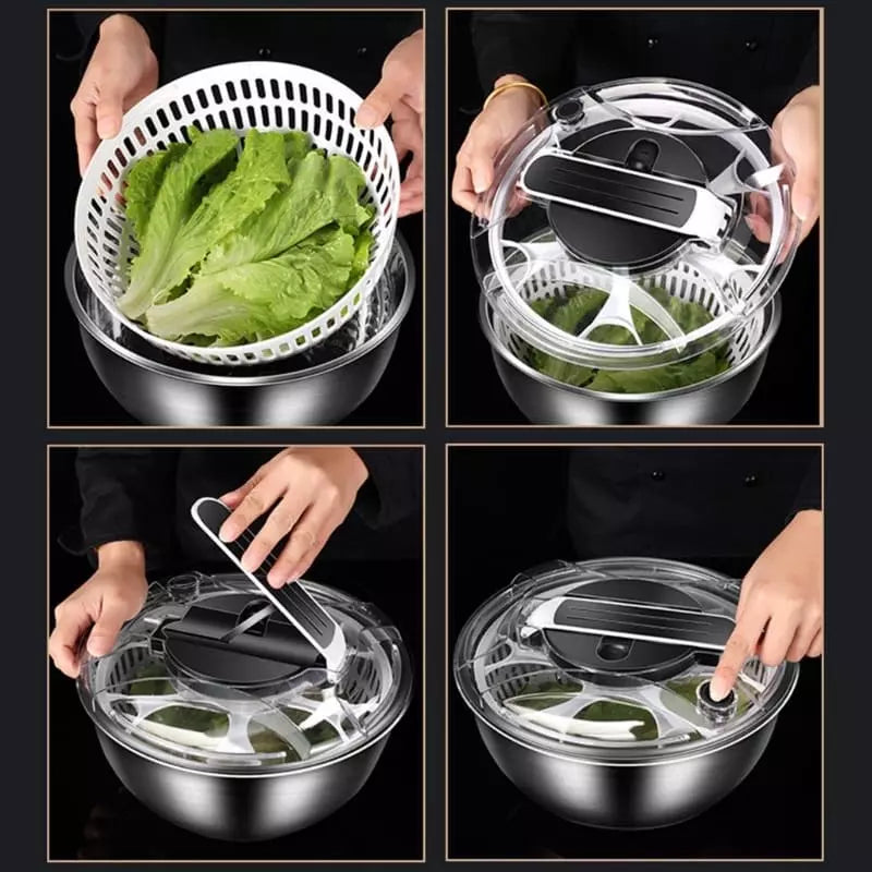 Centrifuga Secadora de Salada Bowl Inox Homedec