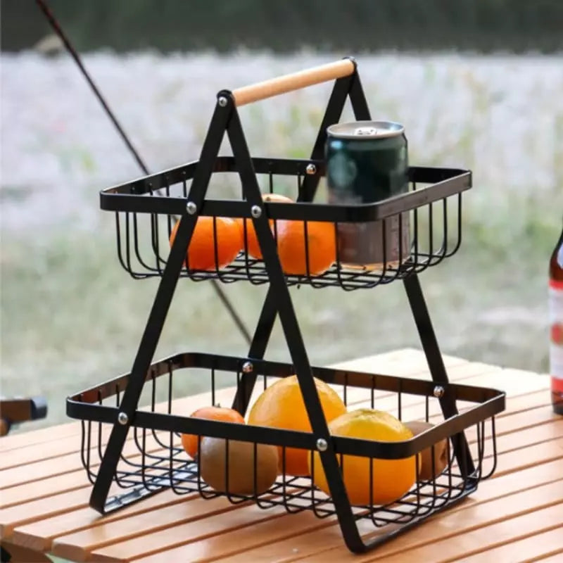 Cesta de Fruta 2 Andares Fruteira de Mesa Homedec