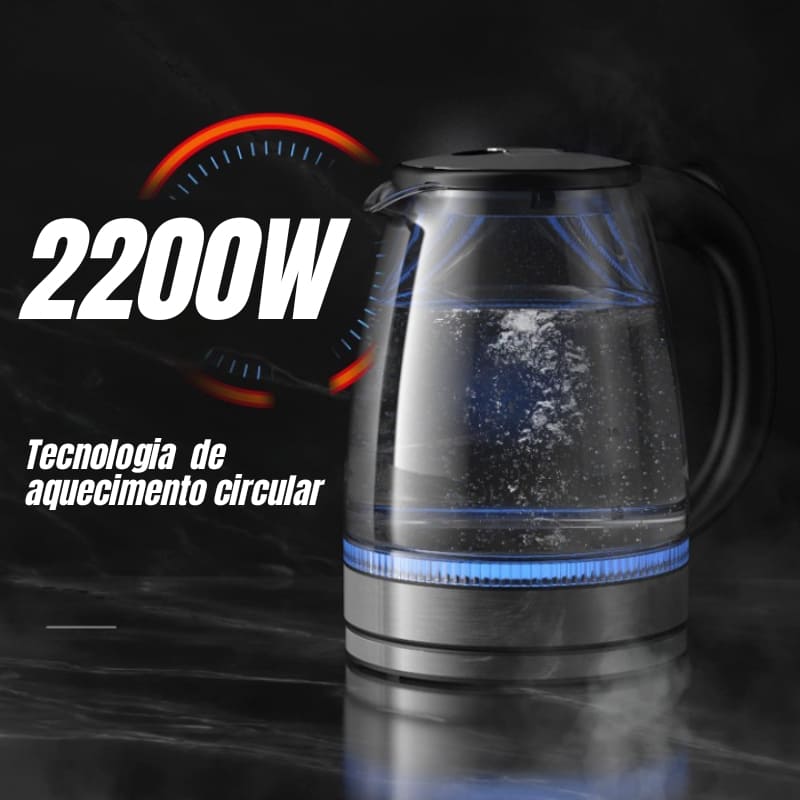 Chaleira Elétrica 2L Borossilicato 110v/220v Homedec