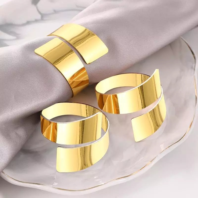 Conjunto Anéis de Guardanapos de Tecido Espiral 6 peças Homedec