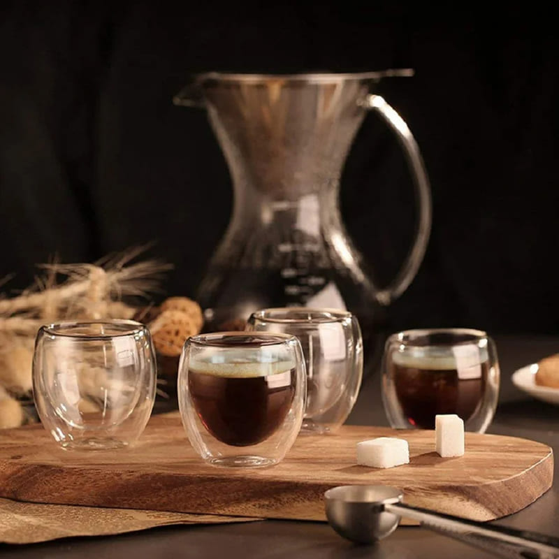 Copo de Vidro Parede Dupla Cantinho do Café e Chá Homedec