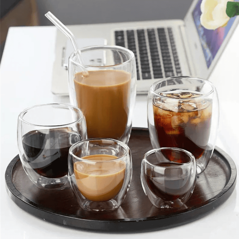 Copo de Vidro Parede Dupla Cantinho do Café e Chá Homedec