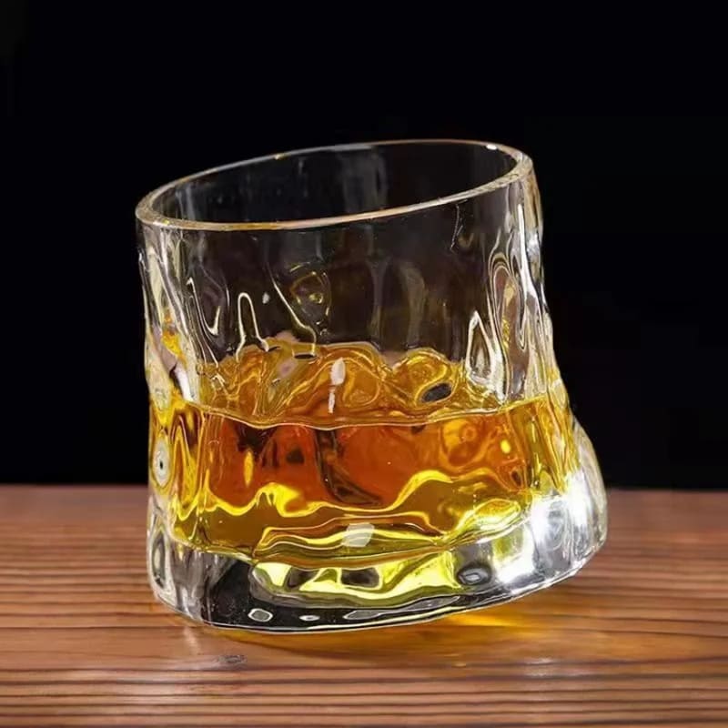 Copo de Whisky Cristal com Base Rotativo Bar em Casa Homedec