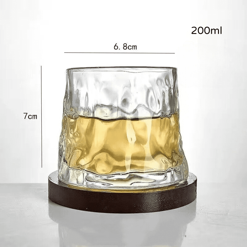 Copo de Whisky Cristal com Base Rotativo Bar em Casa Homedec