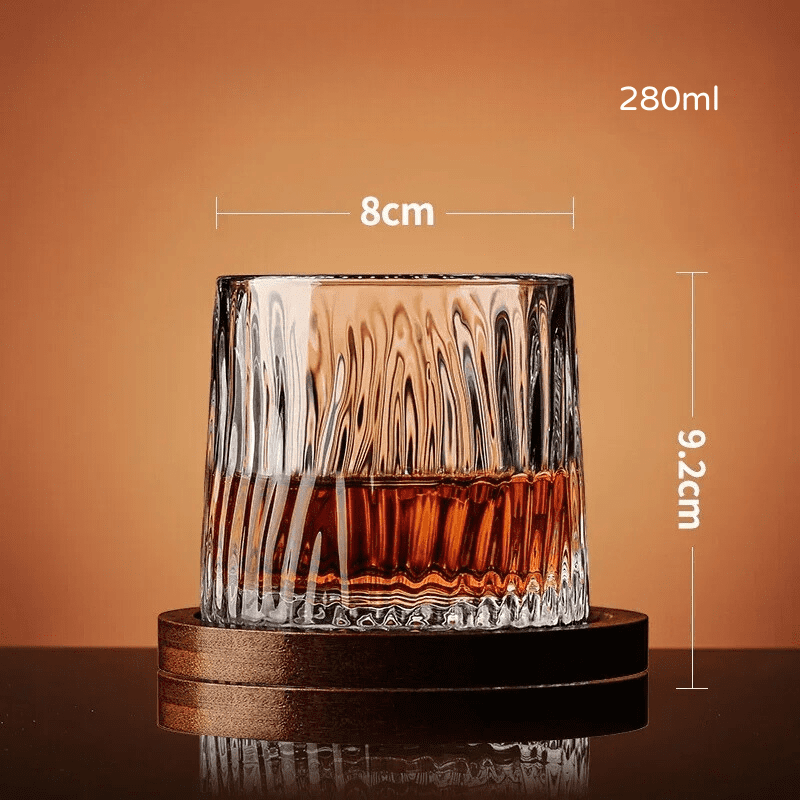Copo de Whisky Cristal com Base Rotativo Bar em Casa Homedec