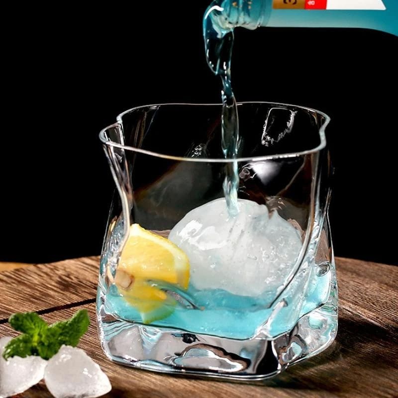 Copo de Whisky Cristal Drinks Irregular Bar em Casa Homedec