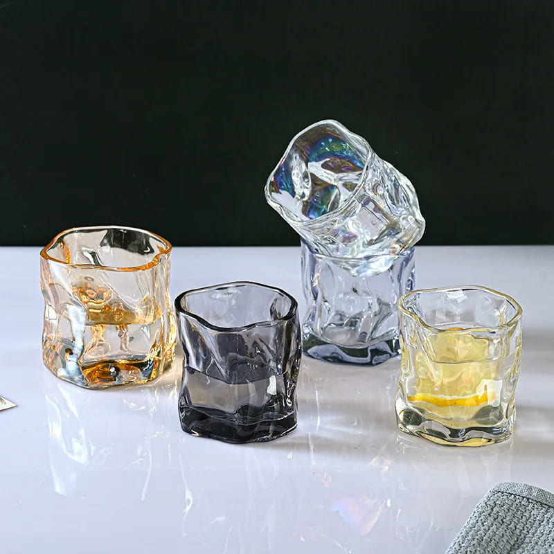 Copo de Whisky Cristal Drinks Irregular Bar em Casa Homedec
