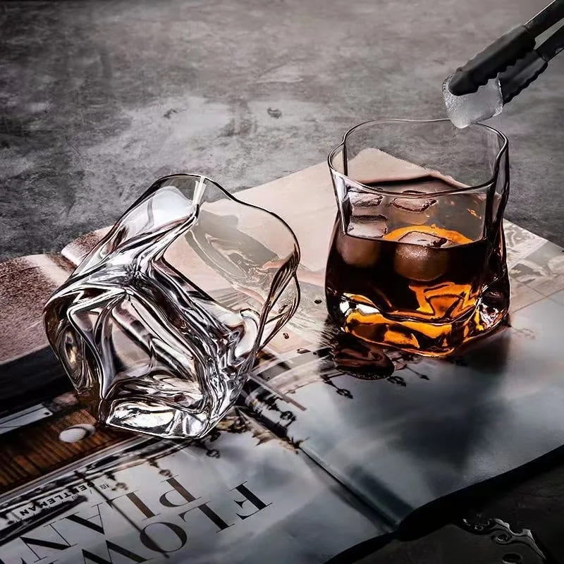 Copo de Whisky Cristal Drinks Irregular Bar em Casa Homedec