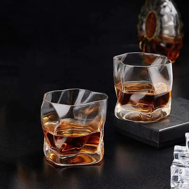 Copo de Whisky Cristal Drinks Irregular Bar em Casa Homedec