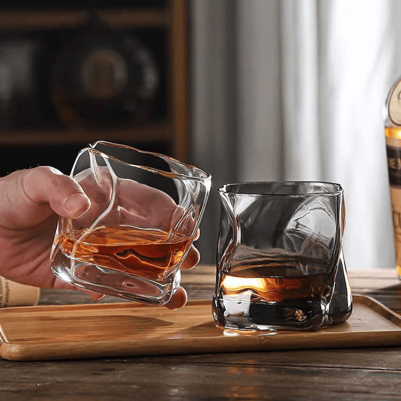 Copo de Whisky Cristal Drinks Irregular Bar em Casa Homedec