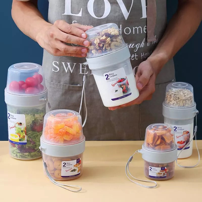 Copo para Cereais Salada e Frutas Café da Manhã Portátil Homedec