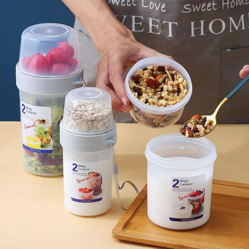 Copo para Cereais Salada e Frutas Café da Manhã Portátil Homedec