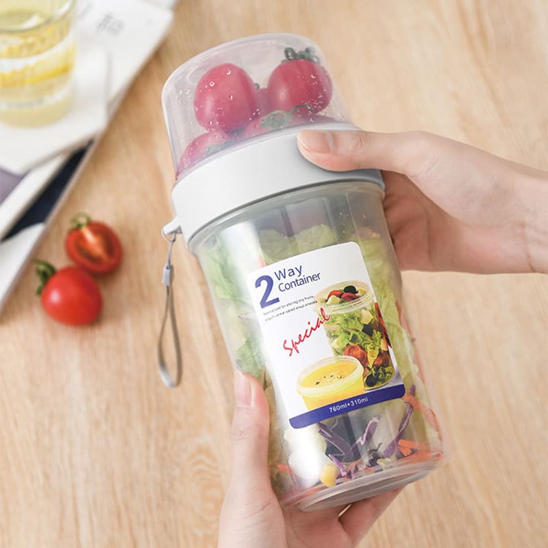Copo para Cereais Salada e Frutas Café da Manhã Portátil Homedec