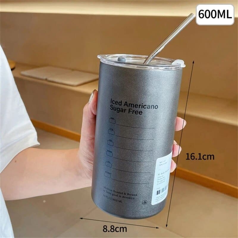 Copo Térmico para Café Inox com Tampa Hermética Homedec