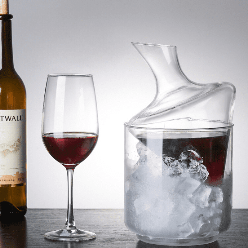 Decanter de Vinho e Whisky Balde de Gelo Vidro Bar Homedec