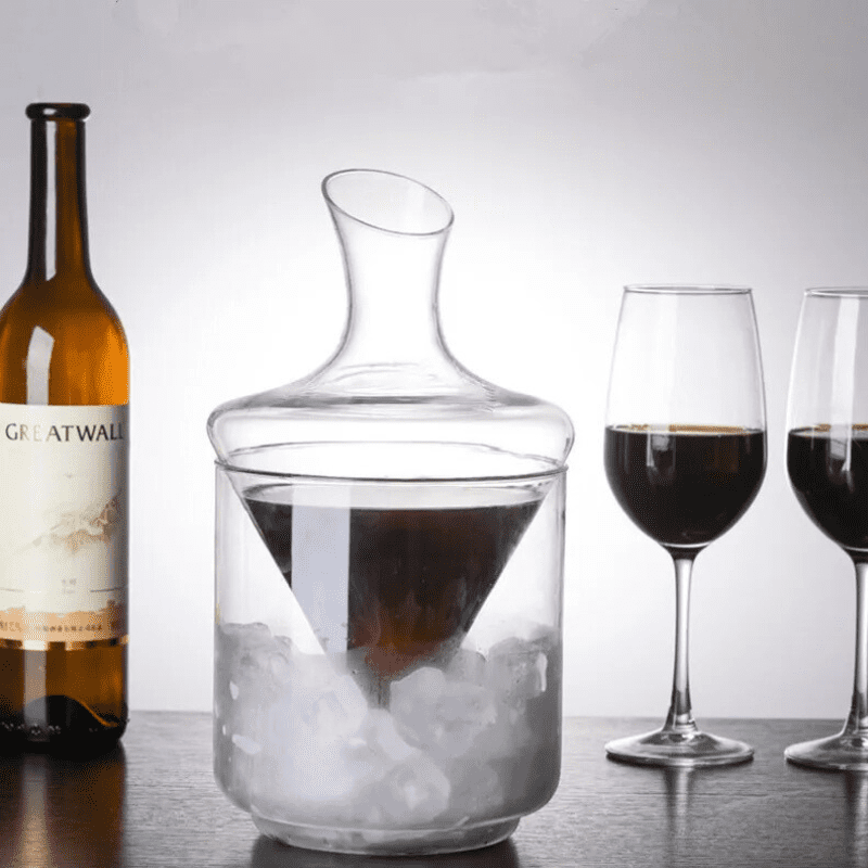 Decanter de Vinho e Whisky Balde de Gelo Vidro Bar Homedec