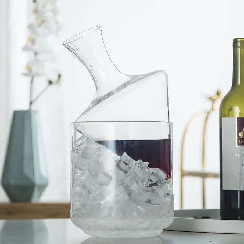 Decanter de Vinho e Whisky Balde de Gelo Vidro Bar Homedec