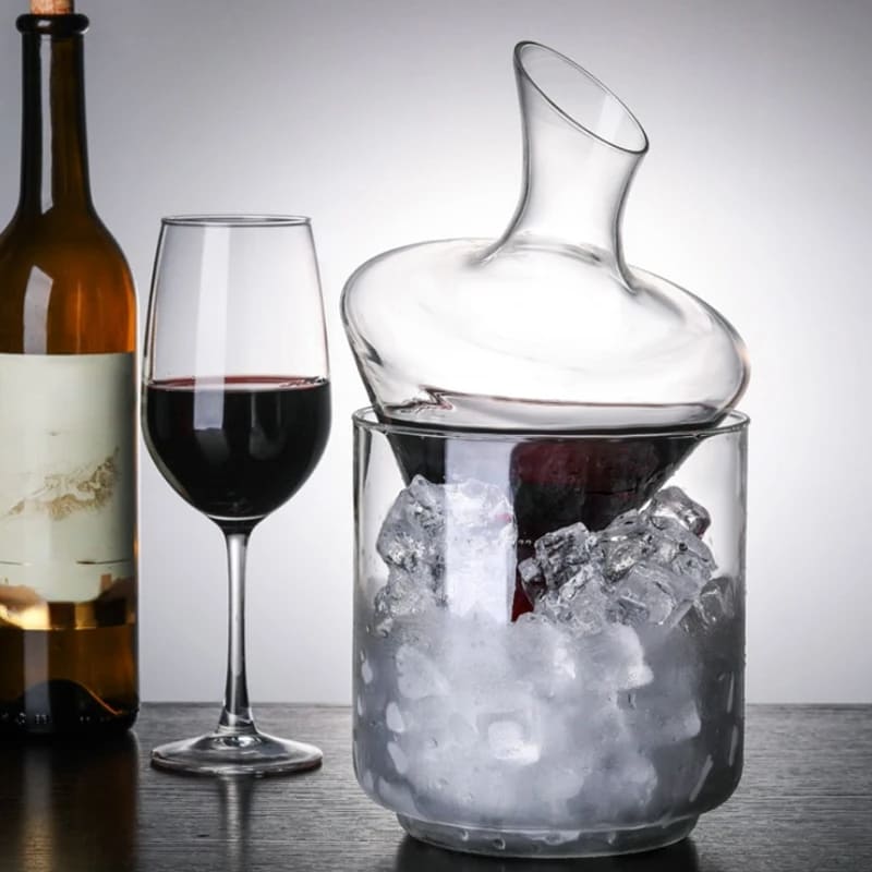Decanter de Vinho e Whisky Balde de Gelo Vidro Bar Homedec