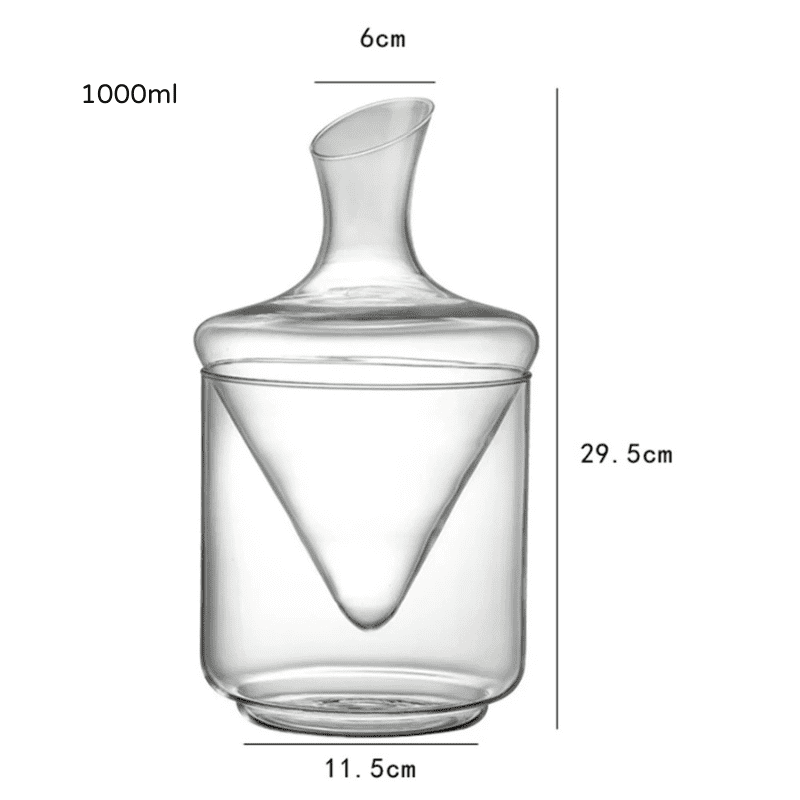 Decanter de Vinho e Whisky Balde de Gelo Vidro Bar Homedec