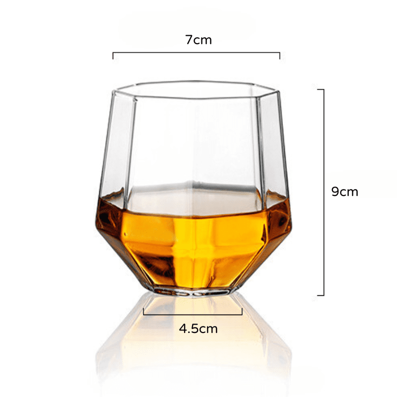 Decanter de Vinho e Whisky Vidro Diamante Home Bar Homedec