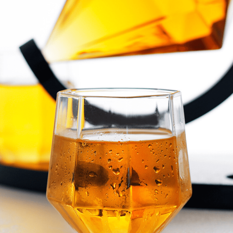 Decanter de Vinho e Whisky Vidro Diamante Home Bar Homedec