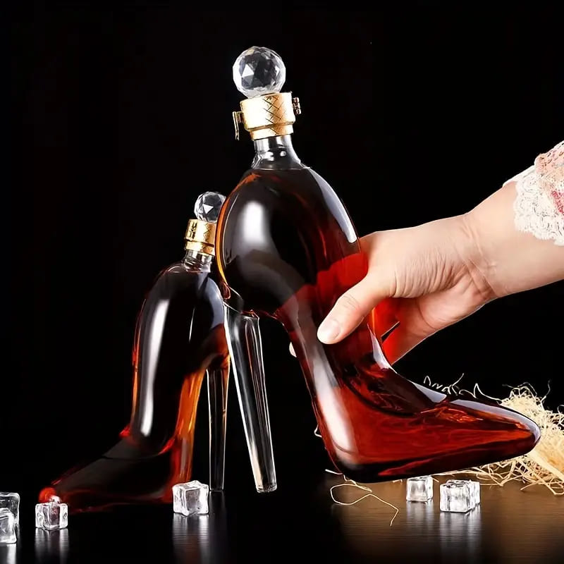 Decanter de Vinho e Whisky Vidro Sapato Bar em Casa Homedec