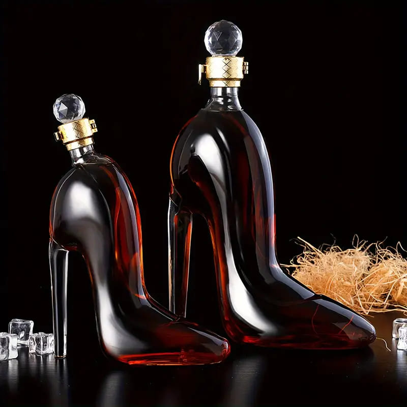 Decanter de Vinho e Whisky Vidro Sapato Bar em Casa Homedec