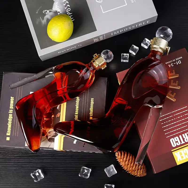 Decanter de Vinho e Whisky Vidro Sapato Bar em Casa Homedec