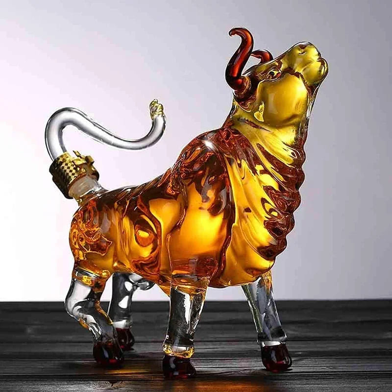Decanter de Vinho e Whisky Vidro Touro Bar em Casa Homedec