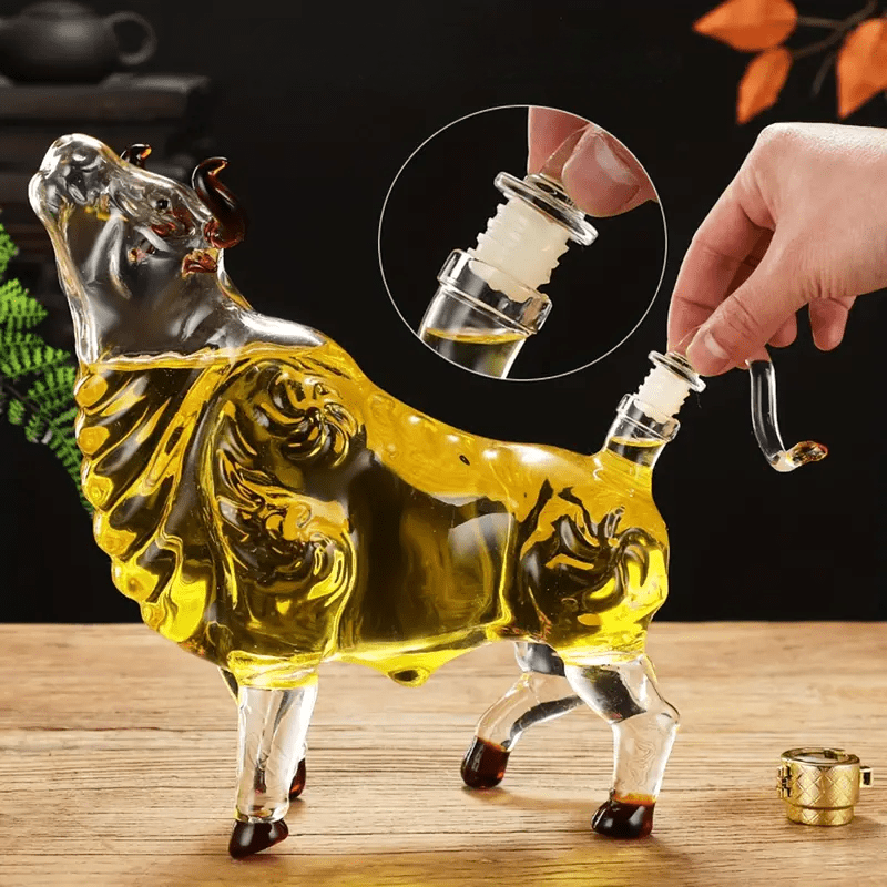 Decanter de Vinho e Whisky Vidro Touro Bar em Casa Homedec
