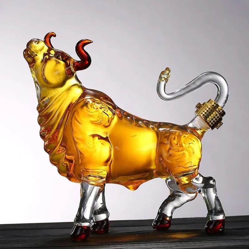 Decanter de Vinho e Whisky Vidro Touro Bar em Casa Homedec