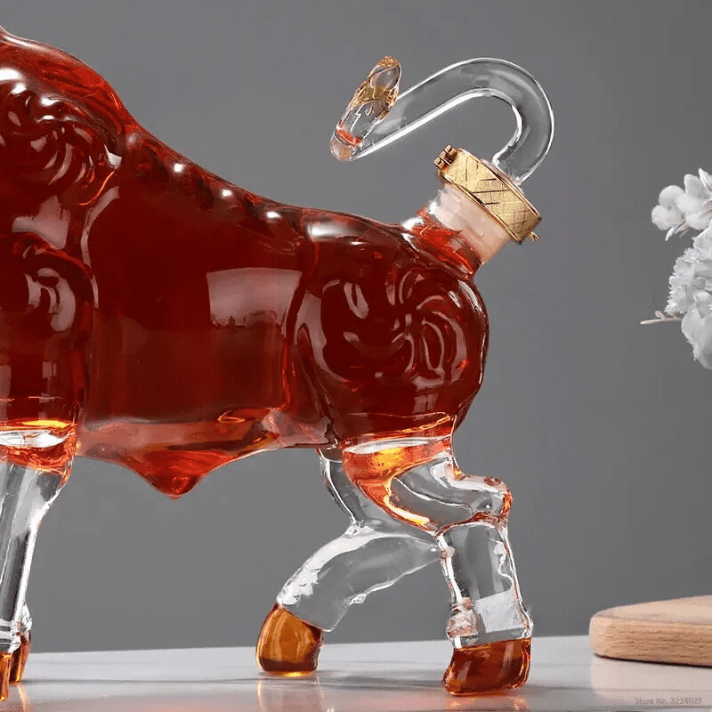 Decanter de Vinho e Whisky Vidro Touro Bar em Casa Homedec