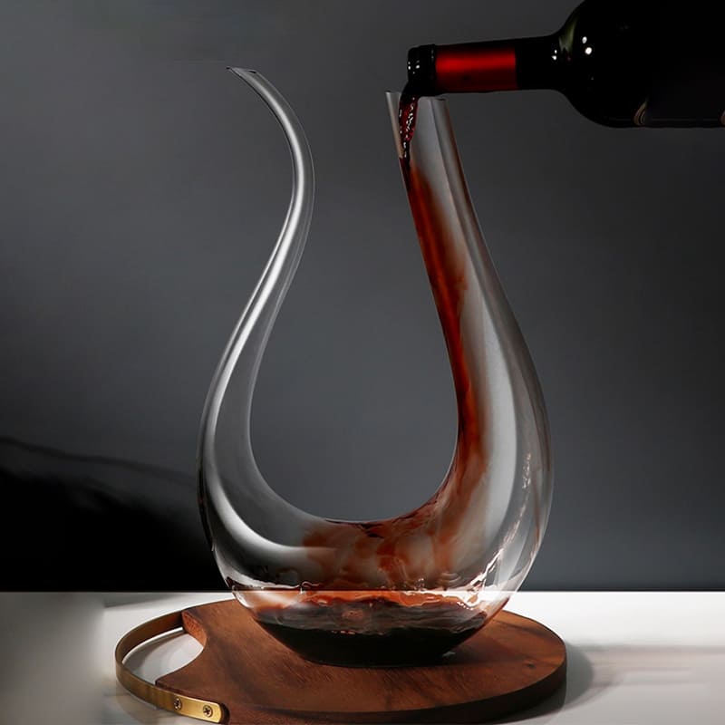 Decanter de Vinho Recipiente de Vidro Cisne Decantador Homedec