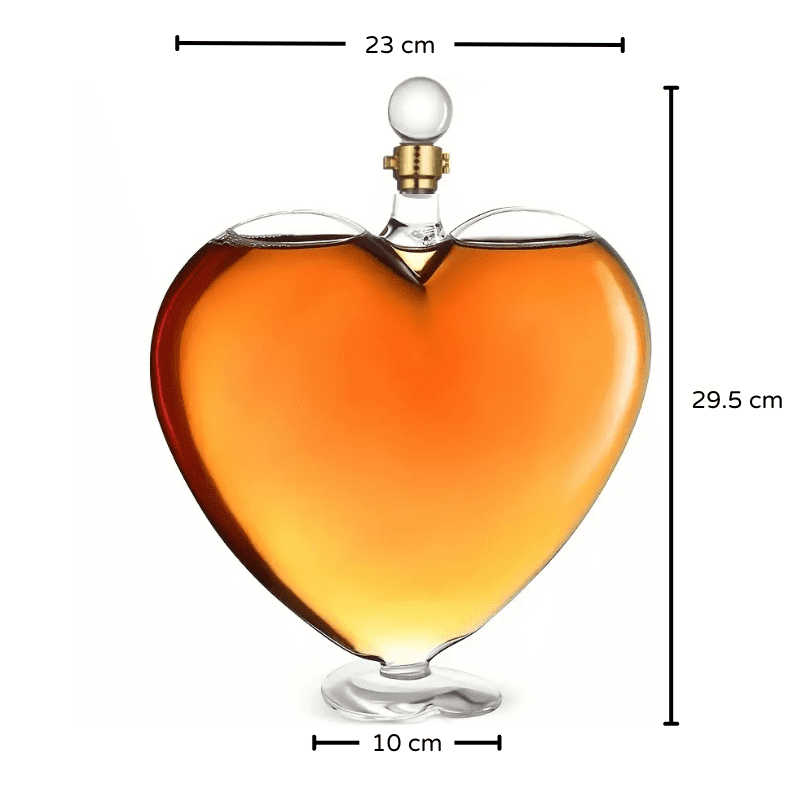 Decanter de Vinho Whisky Coração Vidro Bar em Casa Homedec