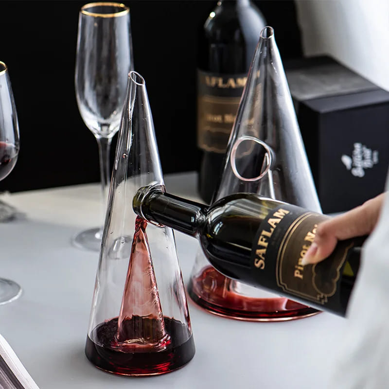 Decanter de Vinho Whisky Vidro Pirâmide Bar em Casa Homedec