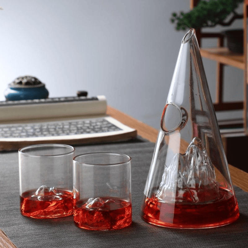Decanter de Vinho Whisky Vidro Pirâmide Bar em Casa Homedec